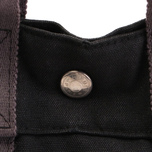 Hermès Fourre Tout PM Tote in Black and Grey Cotton Canvas - Picture 5 of 8